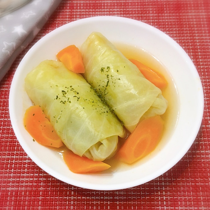 香味スープで食べる♡ロールキャベツ♪